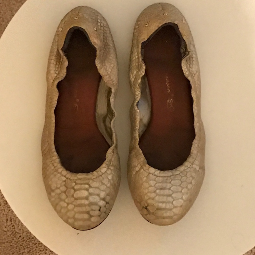 Matt Bernson Beige Textured Flats